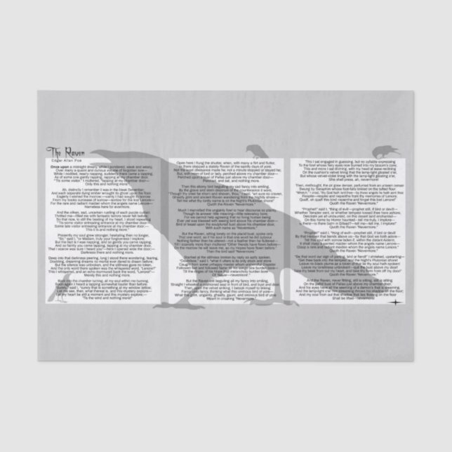 Papel De Seda Edgar Allan Poe The Raven (Anverso)