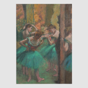 Papel De Seda Edgar Degas - Bailarinas, rosadas y verdes
