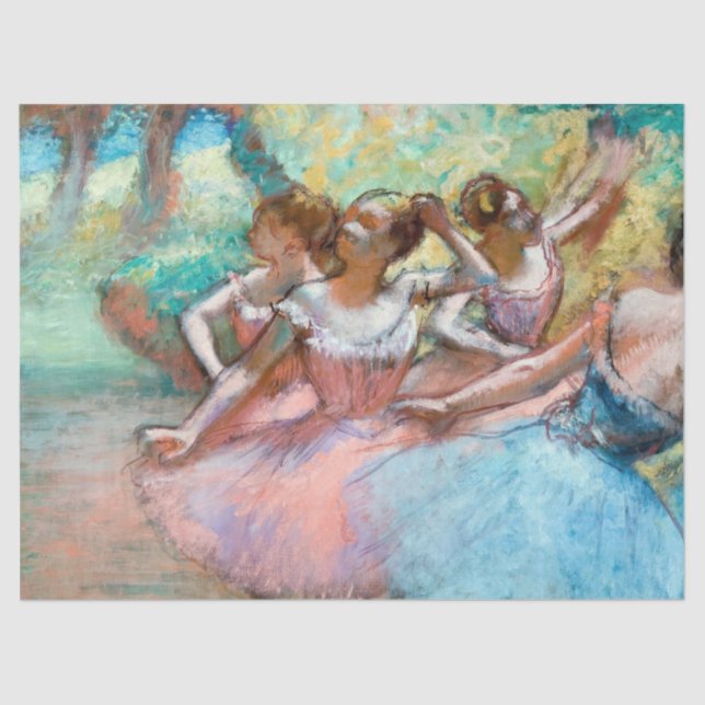 Papel De Seda Edgar Degas - Cuatro Ballerinas en escena (Anverso)