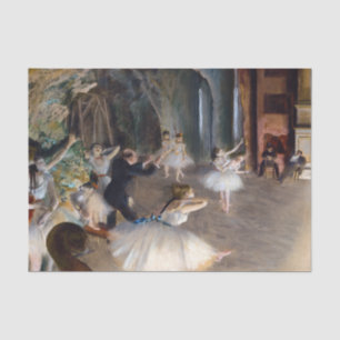 Papel De Seda Edgar Degas - El ensayo del ballet en el escenario