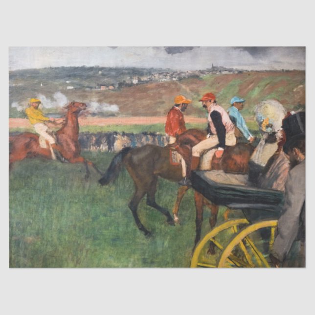 Papel De Seda Edgar Degas - En las carreras (Anverso)