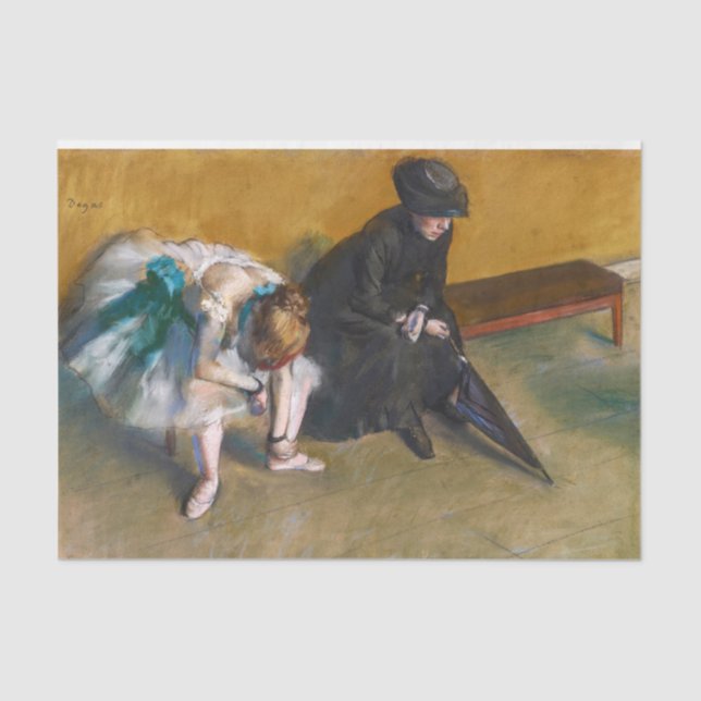 Papel De Seda Edgar Degas - Esperando (Anverso)