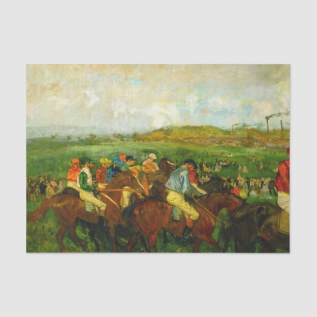 Papel De Seda Edgar Degas Horseback Riding (Anverso)