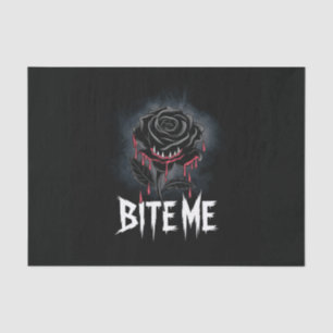 Papel De Seda Edgy 'Bite Me' Diseño Gótico Rosa