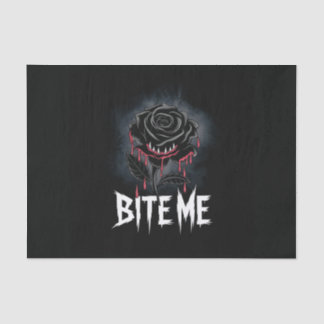 Papel De Seda Edgy 'Bite Me' Diseño Gótico Rosa