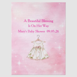 Papel De Seda Editable Pink Chinoiserie Tissue Paper