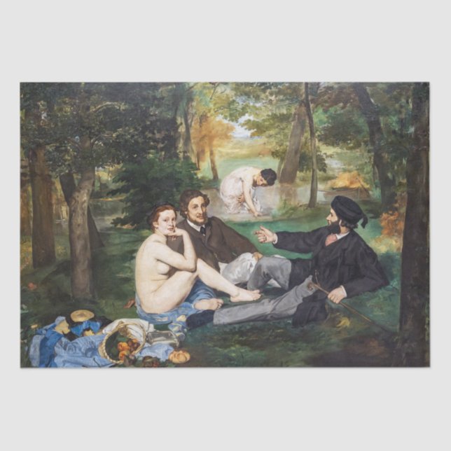 Papel De Seda Edouard Manet - Almuerzo en la hierba (Anverso)