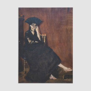 Papel De Seda Edouard Manet - Berthe Morisot con un abanico