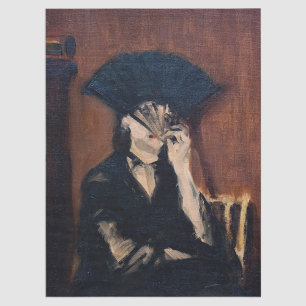 Papel De Seda Edouard Manet - Berthe Morisot con un abanico
