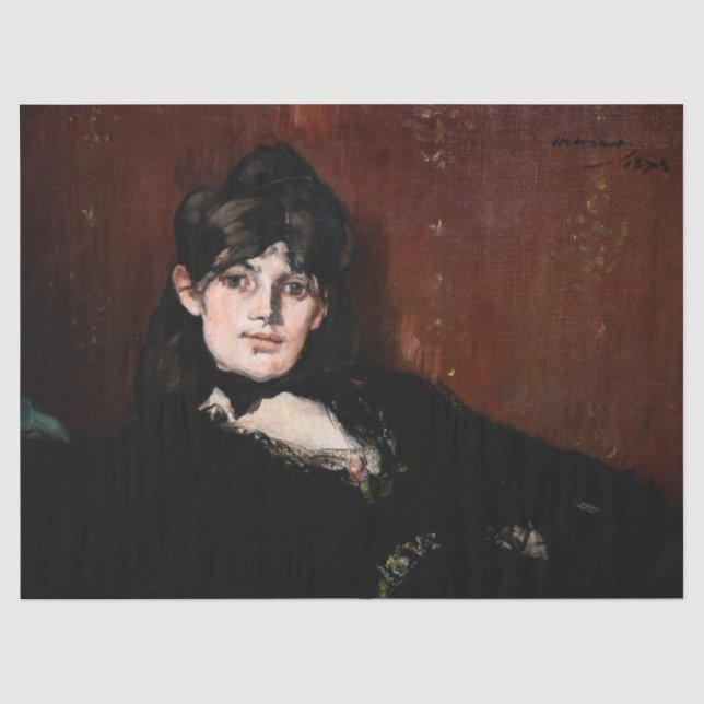Papel De Seda Edouard Manet - Berthe Morisot Reclinada (Anverso)