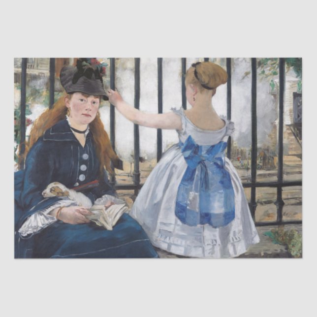 Papel De Seda Edouard Manet - El ferrocarril (Anverso)