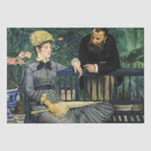 Papel De Seda Edouard Manet - En el Invernadero