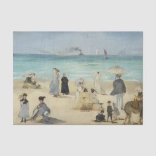 Papel De Seda Edouard Manet - En la playa, Boulogne-sur-Mer