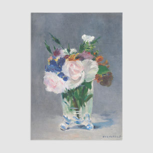 Papel De Seda Edouard Manet - Flores en un jarrón de cristal