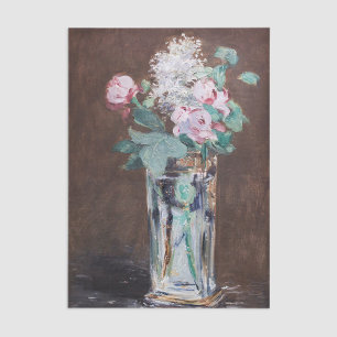Papel De Seda Edouard Manet - Flores en un jarrón de cristal