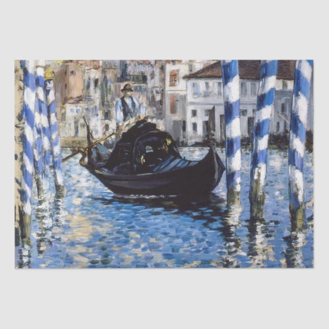 Papel De Seda Edouard Manet - Gran Canal, Venecia (Anverso)