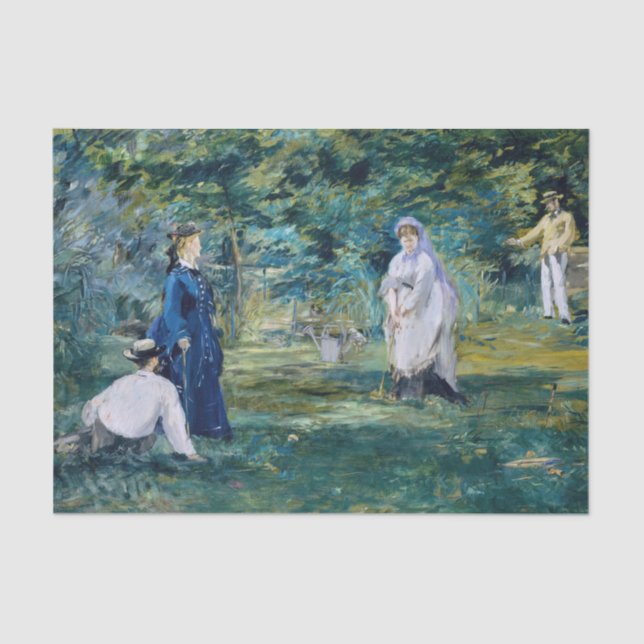 Papel De Seda Edouard Manet - Un juego de croquet (Anverso)