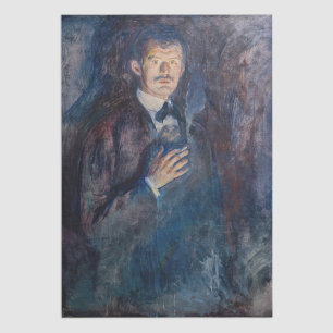 Papel De Seda Edvard Munch - autorretrato con cigarrillo