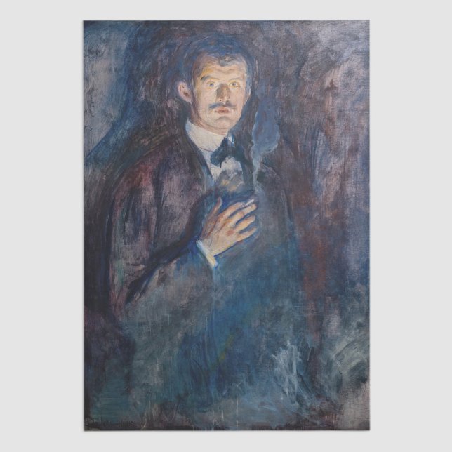 Papel De Seda Edvard Munch - autorretrato con cigarrillo (Subido por el creador)