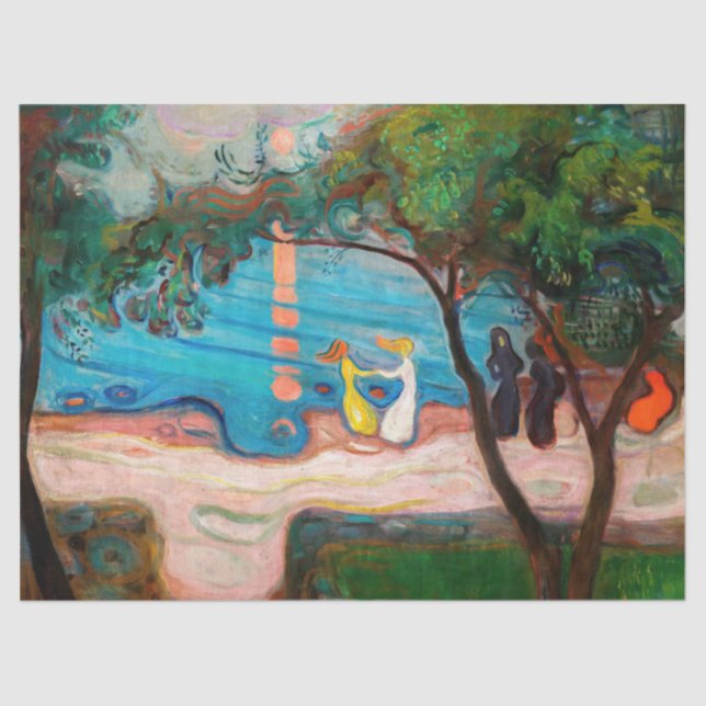 Papel De Seda Edvard Munch - Baile en la playa (Anverso)