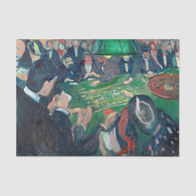 Papel De Seda Edvard Munch - La mesa de la ruleta en Monte Carlo (Anverso)