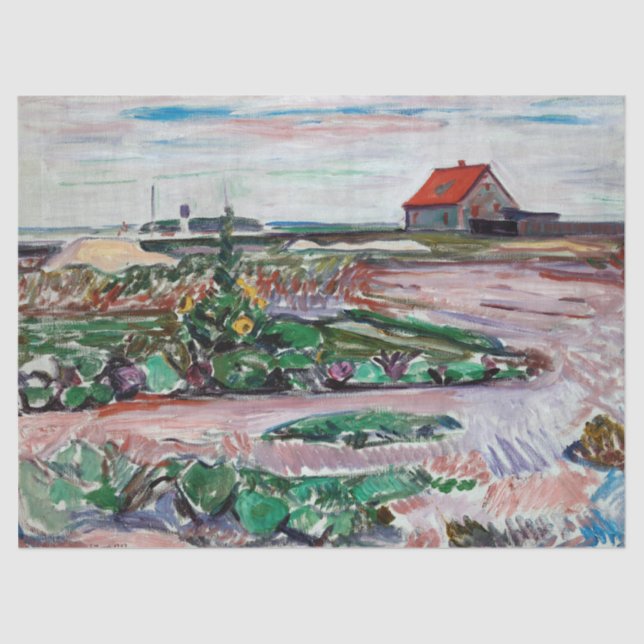 Papel De Seda Edvard Munch - Mar. Paisaje cerca de Lubeck (Anverso)