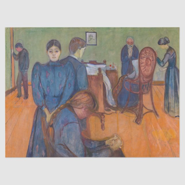 Papel De Seda Edvard Munch - Muerte en el Sickroom v2 (Anverso)