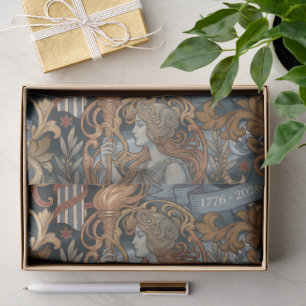 Papel De Seda EE. UU. 250 Liberty Patrón Art Nouveau ID1302