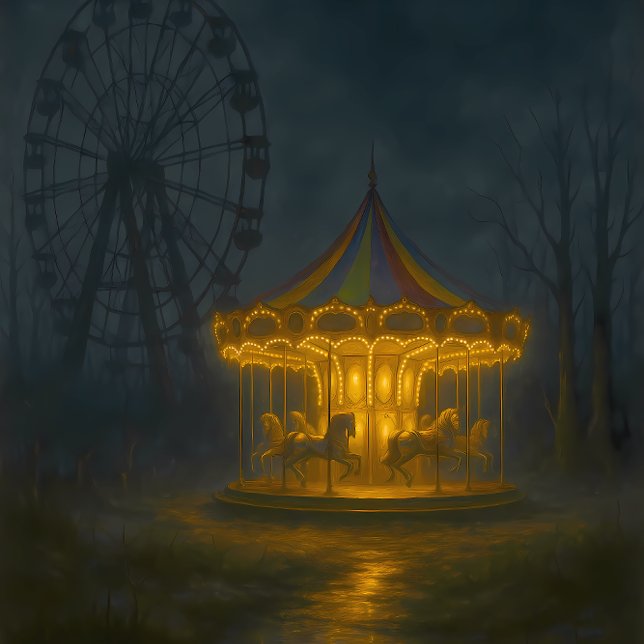 Papel De Seda Eerie Abandoned Carousel at Night - Gothic  (Subido por el creador)