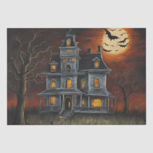 Papel De Seda Eerie Abode: Desnudo de pintura de casa embrujada