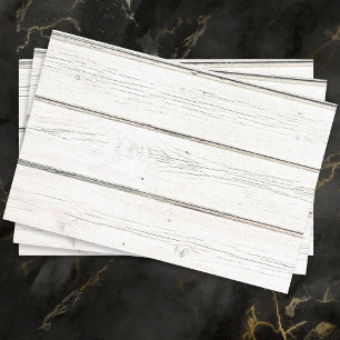 Papel De Seda Efecto de madera Rústico blanco Estilo de campo de