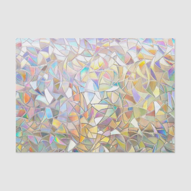 Papel De Seda Efecto de vidrio emplomado prismático - Arcoíris p (Anverso)