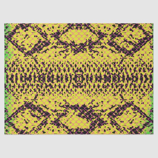 Papel De Seda Efecto Escala de serpientes con descodificación de (Anverso)