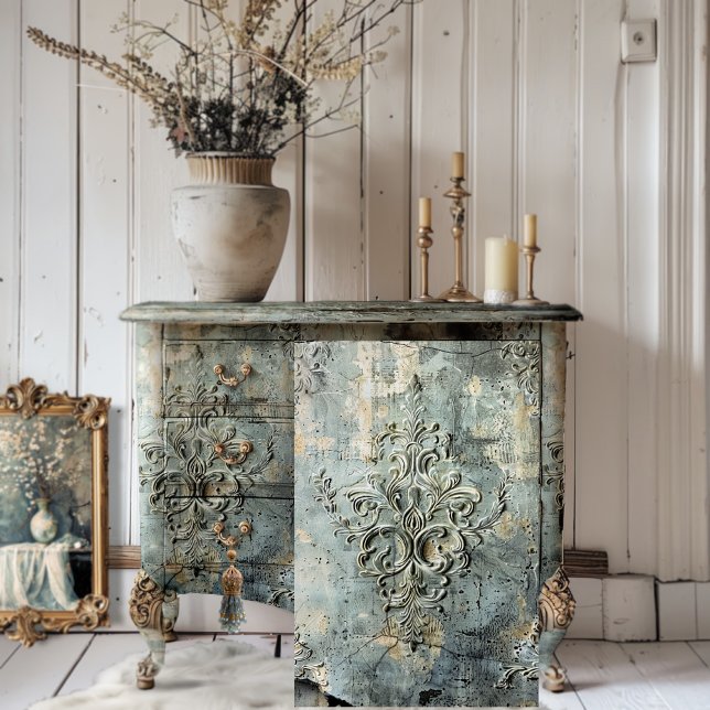 Papel De Seda Efecto texturizado de relieve con desmáscara gris  (Dark Moody Elegant, Embossed Demask, Tattered effect, shabby chic, rustic, background)