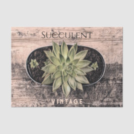 Papel De Seda Efímera Botánica Verde Sucinta Vintage Rústica