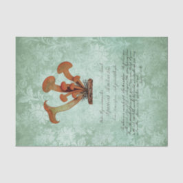 Papel De Seda Efímera de hongos vintage