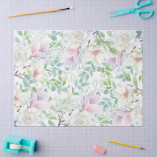 Papel De Seda Efímera Floral Decoupage Acuarela Pastel Preciosa