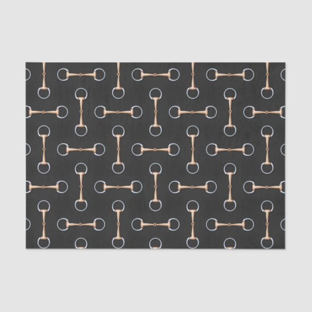 Papel De Seda Eggbutt Snaffle Bits Equestrian (Anverso)