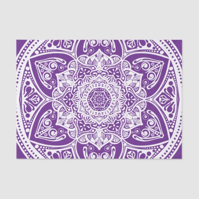 Papel De Seda Eggplant Mandala (Anverso)