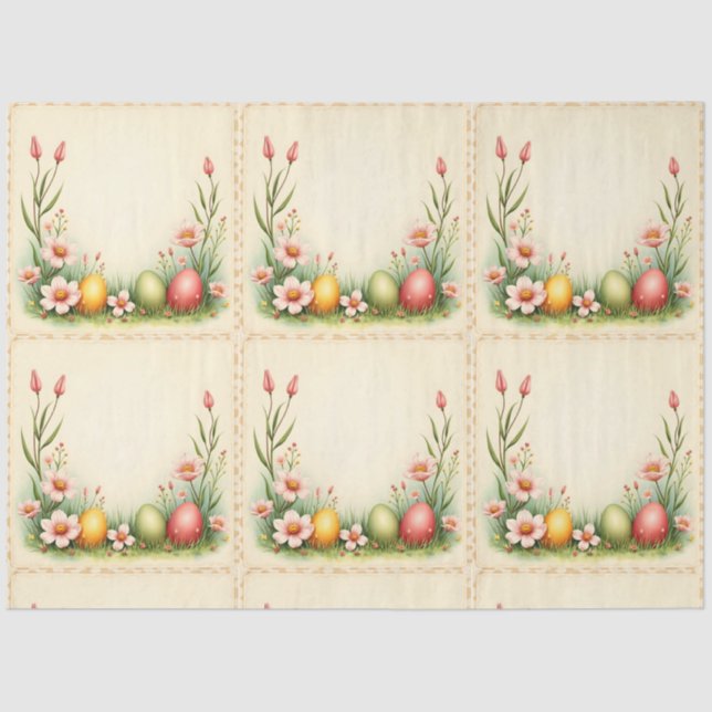 Papel De Seda Eggs Easter Vintage Popular Collection (Anverso)