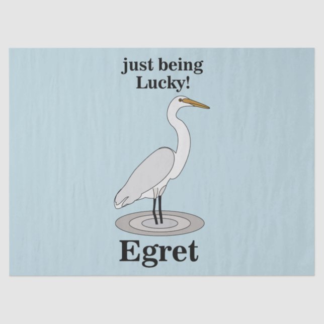 Papel De Seda Egret Lucky Bird (Anverso)