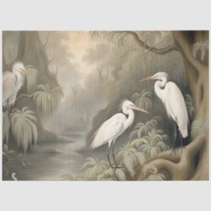 Papel De Seda Egrets in the Wild