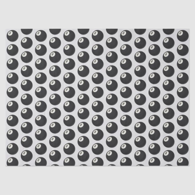 Papel De Seda Eight Ball Y2K Snooker Black and White (Anverso)