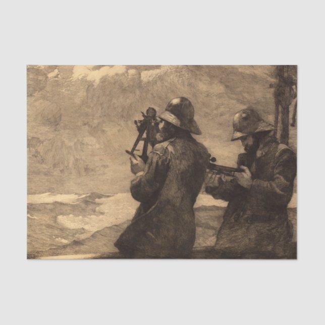 Papel De Seda Eight Bells, 1887 by Winslow Homer (Anverso)