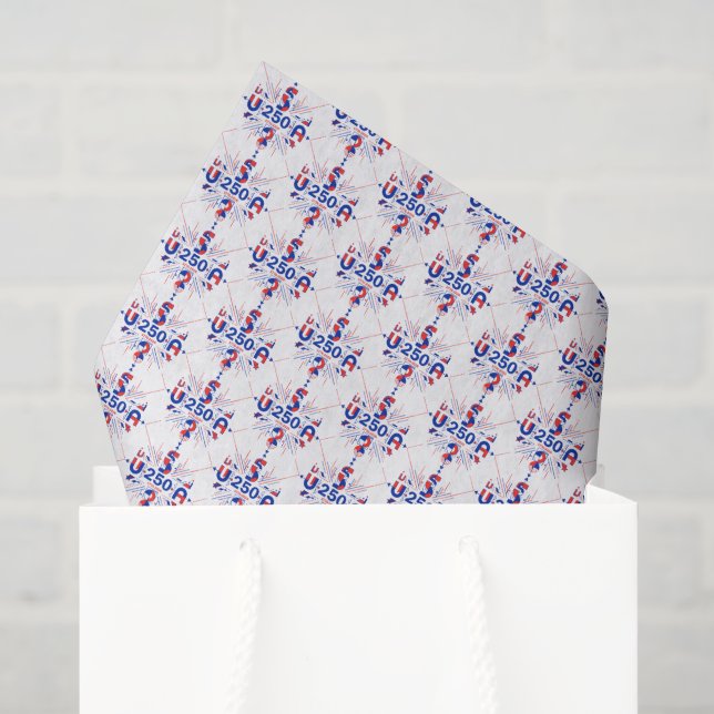 Papel De Seda El 250 aniversario de Estados Unidos (Bolsa de regalo)