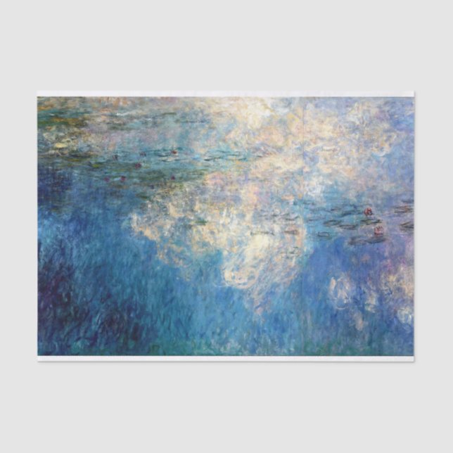 Papel De Seda El Agua Monet Lilia Al Bella Artes De Las Nubes (Anverso)