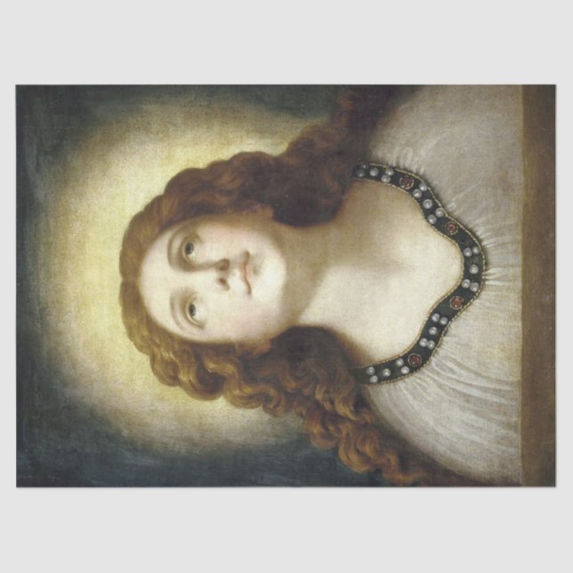 Papel De Seda El alma bendita (mujer religiosa angélica) (Anverso)