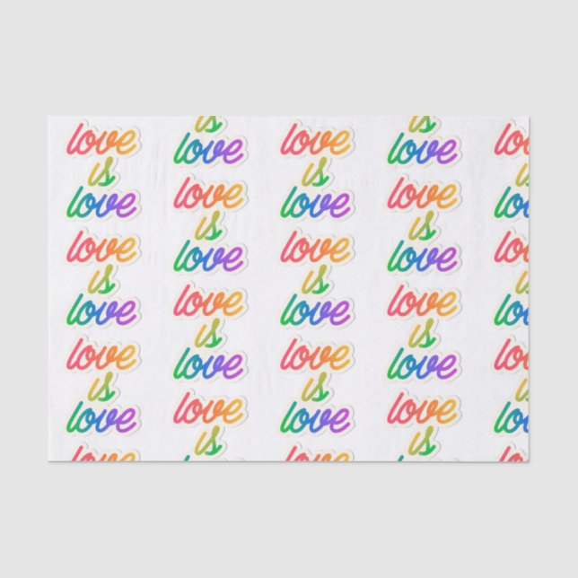 Papel De Seda El amor es el amor LGBT (Anverso)