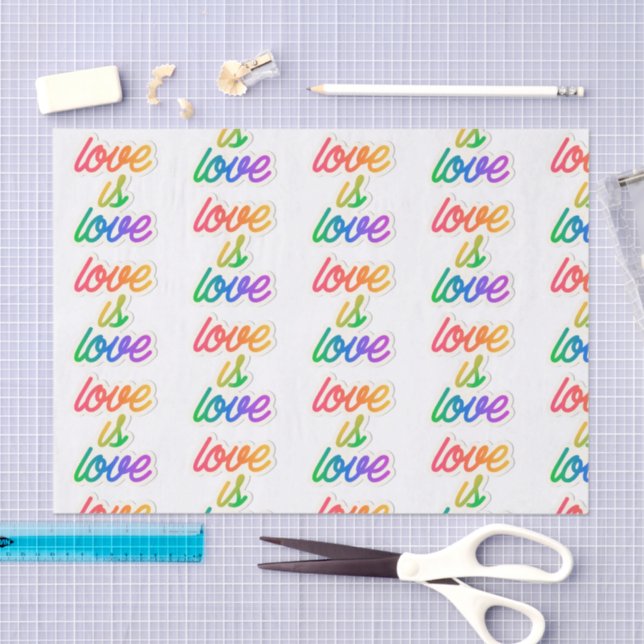 Papel De Seda El amor es el amor LGBT (Artesanía)