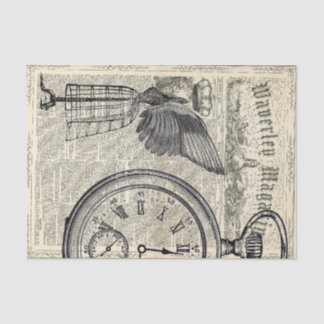 Papel De Seda El ángel se va volando el collage de las Ephemeras